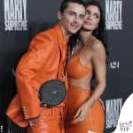 Kylie Jenner e Timothee Chalamet abbinati in arancione Chrome Hearts