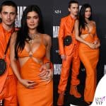 Kylie Jenner e Timothee Chalamet abbinati in arancione Chrome Hearts
