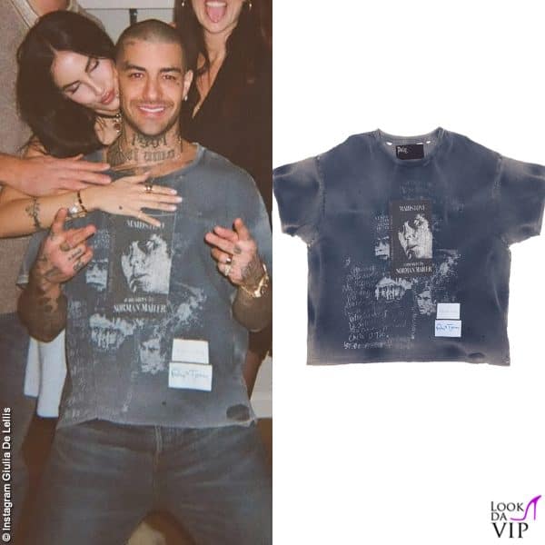Tony Effe ha indossato una t-shirt Paly