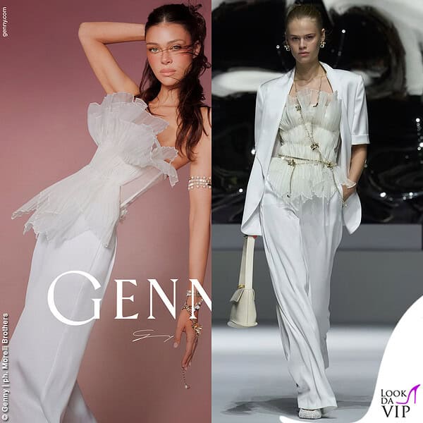 Il look Genny in passerella e nelle foto della campagna