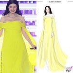 3 serata Laura Pausini in Alberta Ferretti 3 abito giallo 2