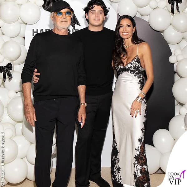 Eli con Flavio Briatore e loro figlio Nathan Falco 