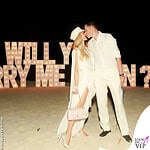 Paris Hilton risposa Carter Reum San Valentino abito da sposa borsa Chanel