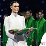 Vittoria Ceretti abito Giorgio Armani Cerimonia apertura Olimpiadi Milano Cortina 2026
