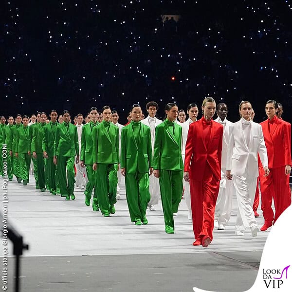 Uno scorcio della parata tricolore alle Olimpiadi 