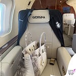 Georgina Rodriguez jet privato borsa Hermes Birkin Himalaya