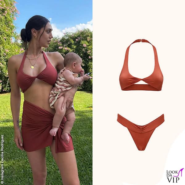 Cecilia Rodriguez con un bikini color mattone Me Fui 