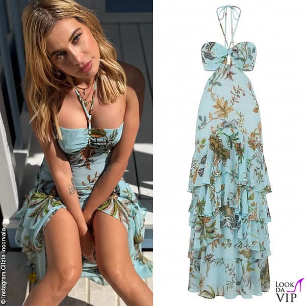 Clizia Incorvaia, abito floreale Miss Bikini Luxe