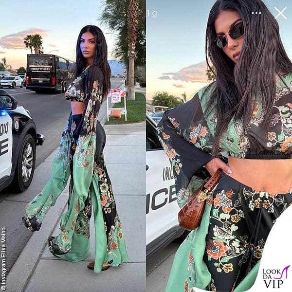 Elisa Maino con un outfit Roberto Cavalli