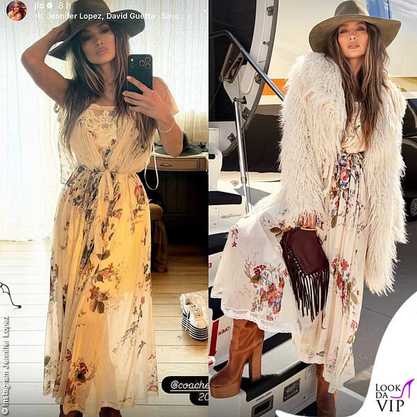 Jennifer Lopez al Coachella 2026 con un abito Zimmermann e accessori in pelle