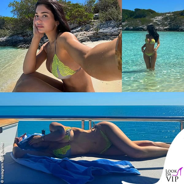 La Jenner mentre si rilassa al sole