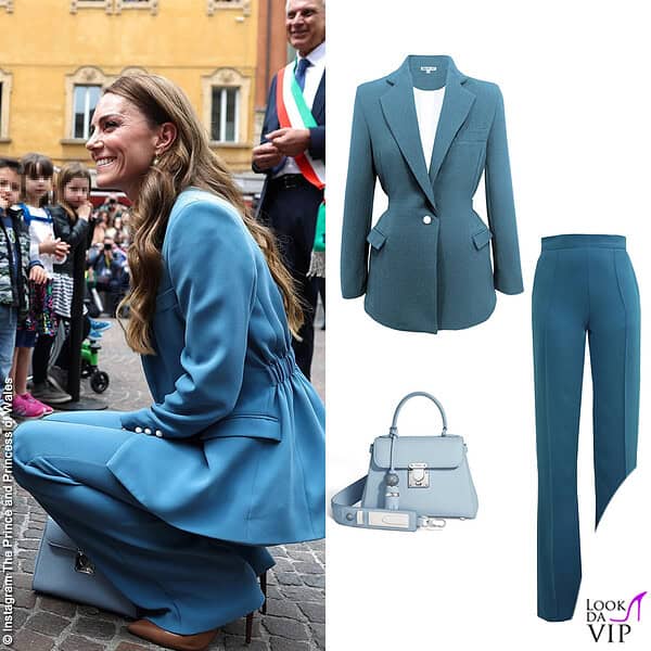 Il look scelto per la visita a Reggio Emilia: completo Edeline Lee e borsa Asprey