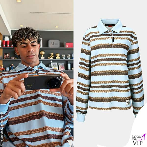 Lamine Yamal con una polo a maniche lunghe ADSB Andersson Bell