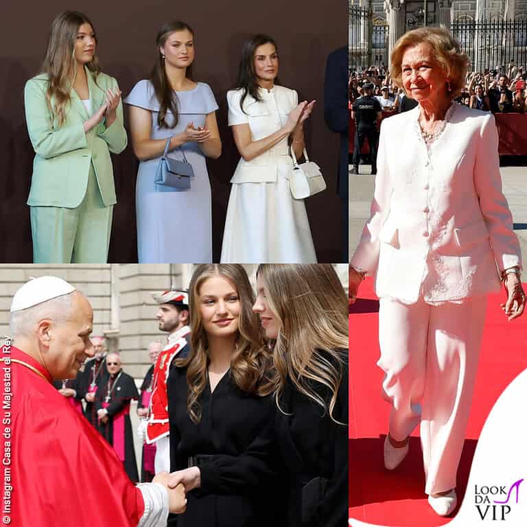 protocollo del bianco 1 Regina Sofia Regina Letizia Principessa Leonor Leone XIV
