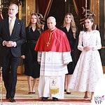 protocollo del bianco 4 Regina Letizia vestito The 2nd Skin Co Principessa Leonor Infanta Sofia Leone XIV