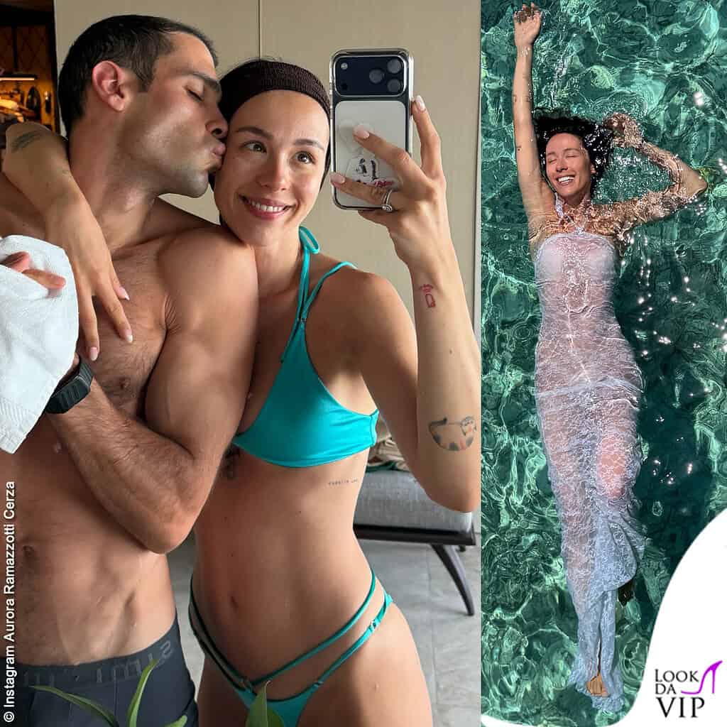 Aurora Ramazzotti Goffredo Cerza viaggio di nozze Maldive bikini Talhita vestito Belfiori