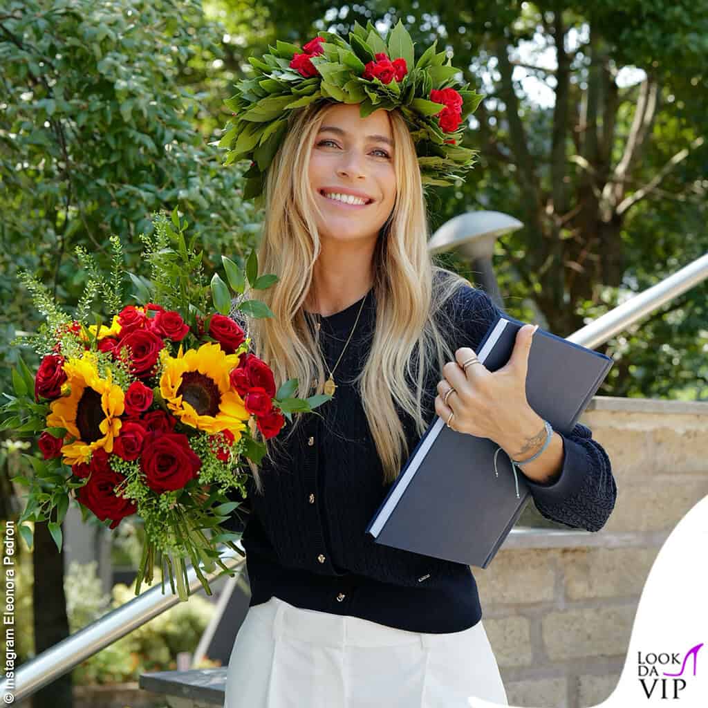 Eleonora Pedron Laurea Psicologia outfit Sandro Paris 1