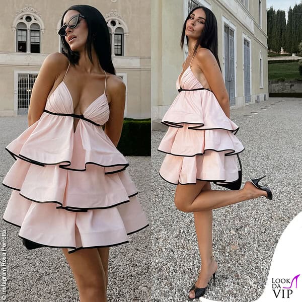 Alle nozze di Paola Di Benedetto Rosa Perrotta ha indossato un abito Yvonne The Label 