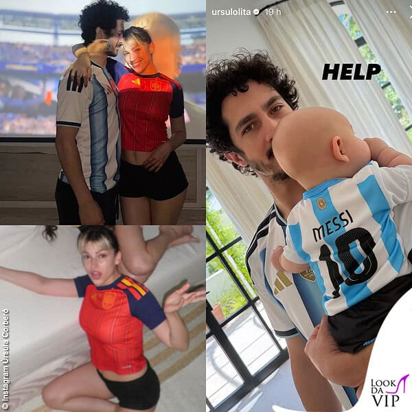 Ursula Cordero col compagno che ha tifato Argentina