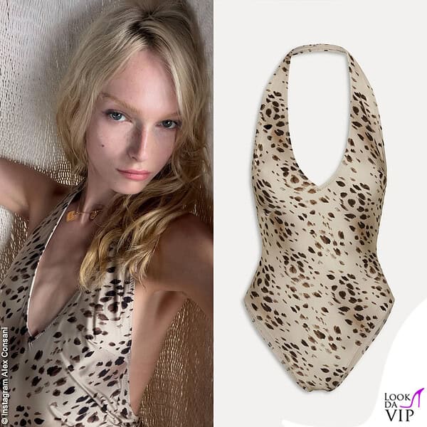 Alex Consani, costume intero Frankies Bikini 