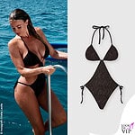 Diletta Leotta costume intero trikini Missoni