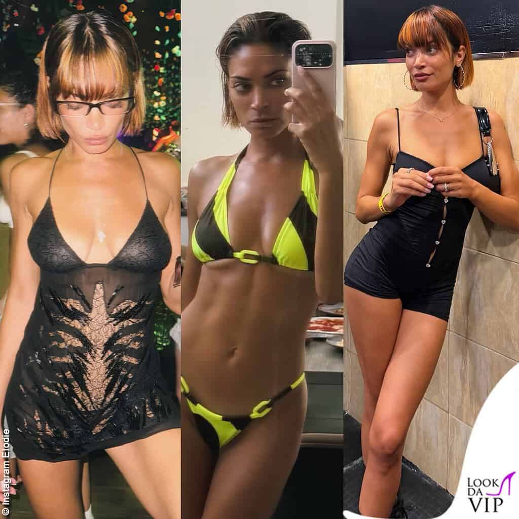 Elodie frangetta vestito Blumarine bikini Sarda tuta Poster Girl