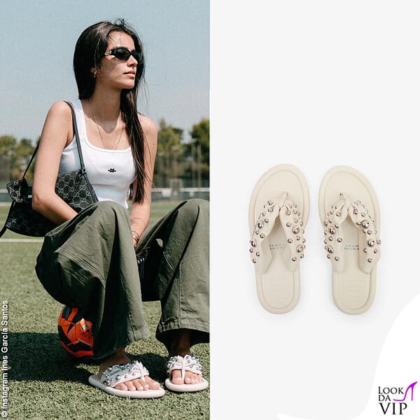 Ines Garcia indossa top Lumma, infradito Isabel Marant e borsa Gucci 
