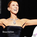 Celine Dion concerto Parigi look Dior collier Boucheron