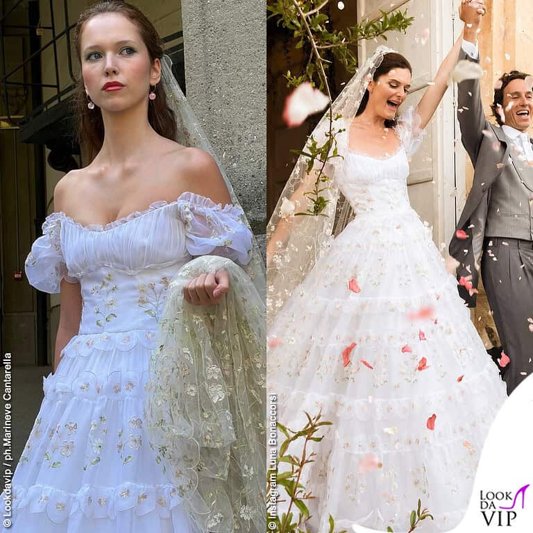 MFW sfilata Luisa Beccaria abito sposa Luna Bonaccorsi