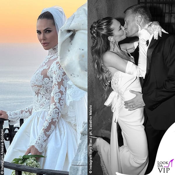 Matrimonio Ilary Blasi Bastian Mullier abito da sposa Ermanno Scervino