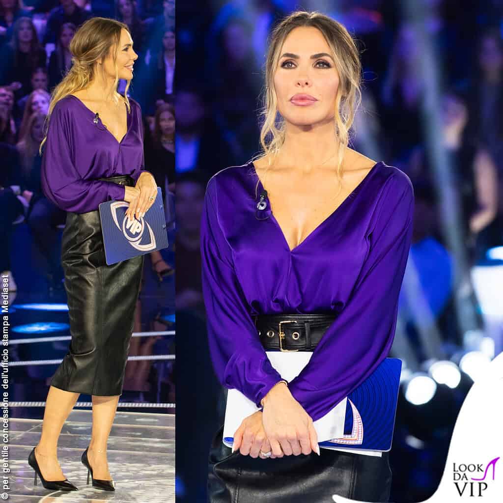 look GF Vip Ilary Blasi 12 puntata camicia Dsquared2 gonna Redemption