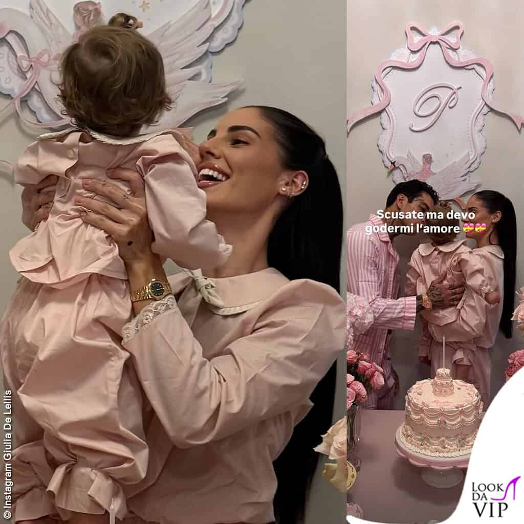 Priscilla primo compleanno Giulia De Lellis outfit Benit Bebe Tony Effe