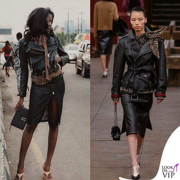 Rachel Ojuromi sui social ricrea uno dei look della sfilata Chanel 
